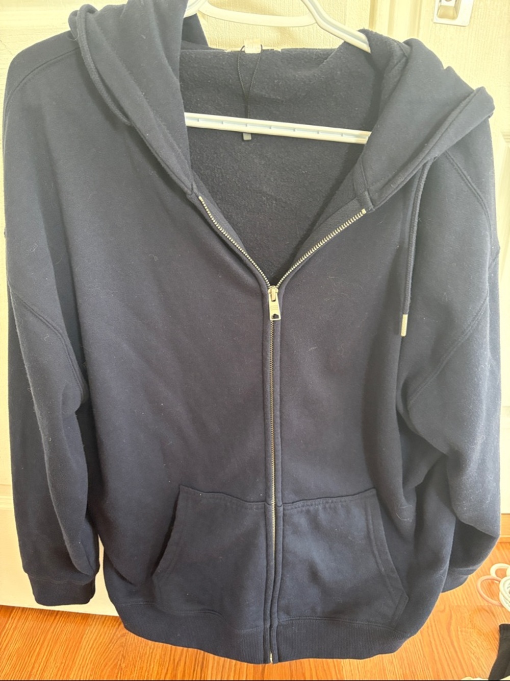 Garage Navy Pullover Sweatshirt with Zipper